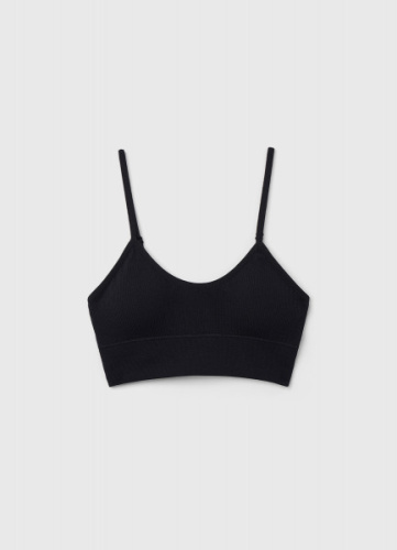 Базовый топ с вкладышами, Черный