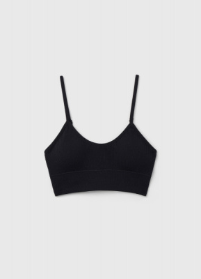 Базовый топ с вкладышами, Черный