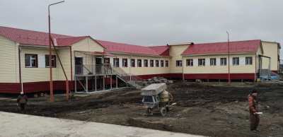 В селе Аргахтах Среднеколымского района раньше срока завершили строительство школы /   Среднеколымский Республика Саха (Якутия)