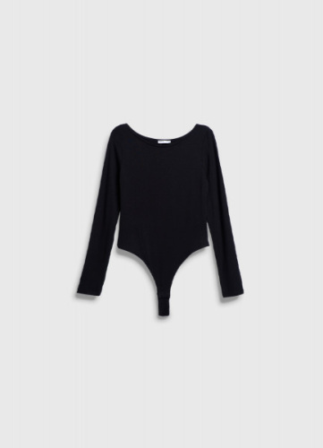 Боди из вискозы, Черный