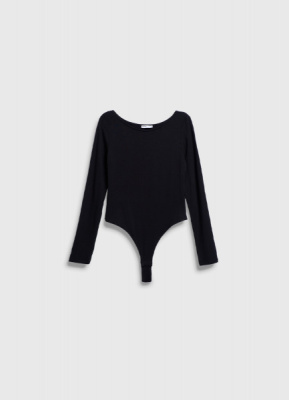 Боди из вискозы, Черный