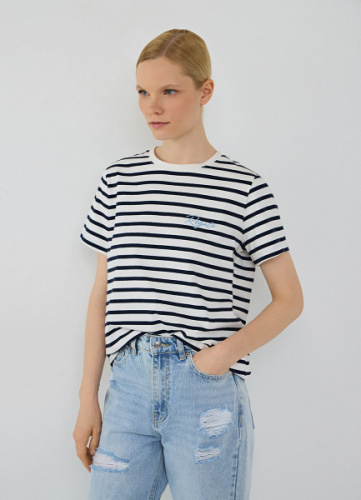 Футболка в морском стиле, Белый