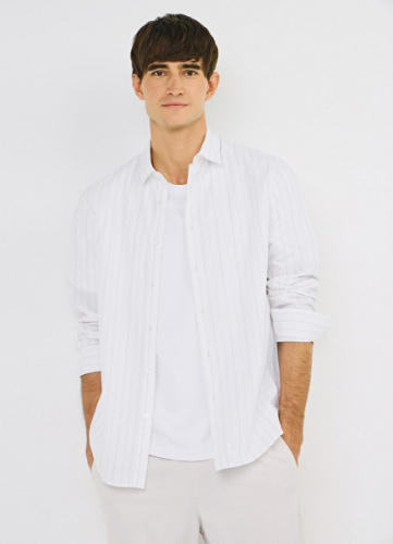 Рубашка в полоску, Белый