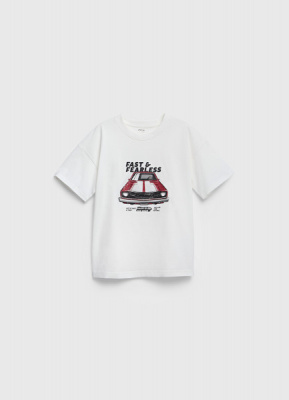 Футболка с принтом для мальчиков, Бежевый