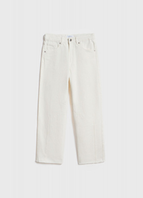 Джинсы объёмного кроя для девочек, Белый