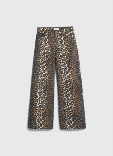 Широкие джинсы с принтом для девочек, Мультицвет