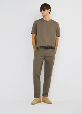 Брюки из твила, Коричневый