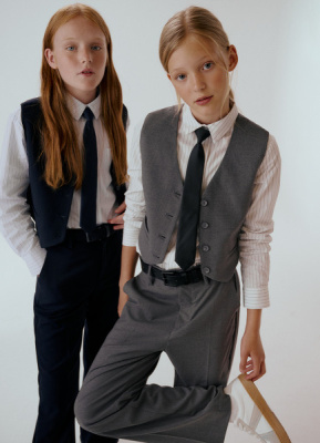 Жилет для девочек, Серый