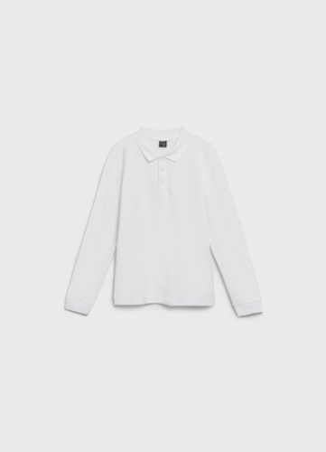 Поло с длинным рукавом для мальчиков, Белый