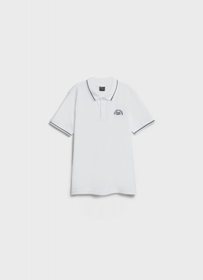 Поло с вышивкой для мальчиков, Белый