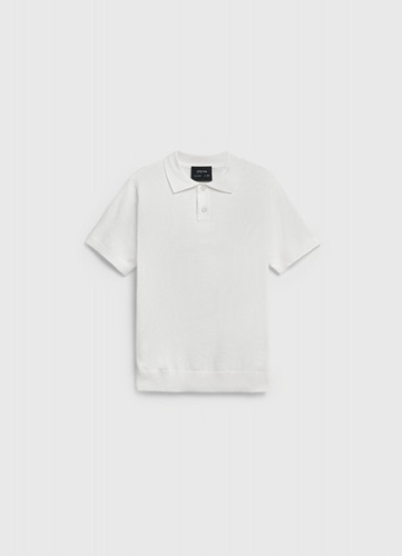 Вязаное поло для мальчиков, Белый