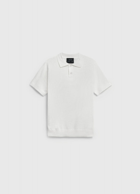 Вязаное поло для мальчиков, Белый