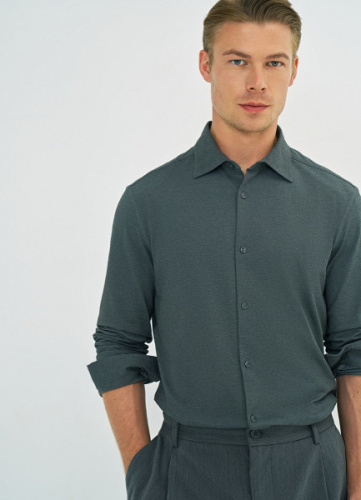 Рубашка из тонкого трикотажа, Серый