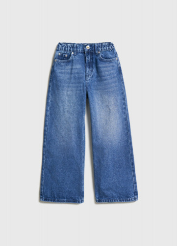 Широкие джинсы для девочек, Синий