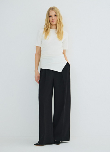 Футболка с драпировкой, Белый