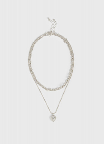 Ожерелье для девочек, 2 шт., Серебряный