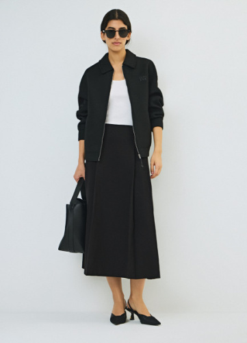 Юбка миди А-силуэта, Черный