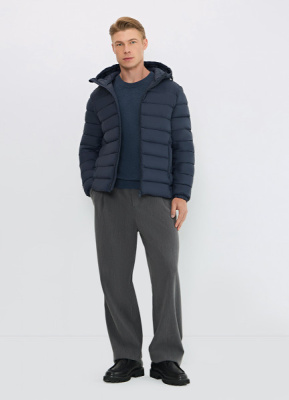 Лёгкая утеплённая куртка с капюшоном, Синий