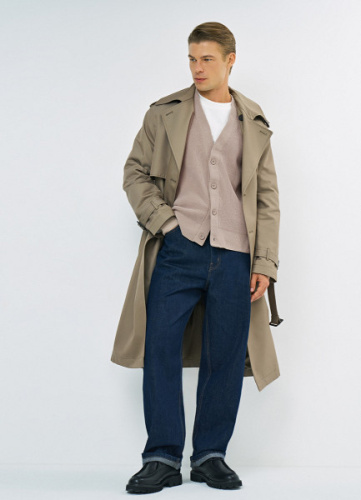 Свободные джинсы O'STIN x Яндекс Книги, Синий