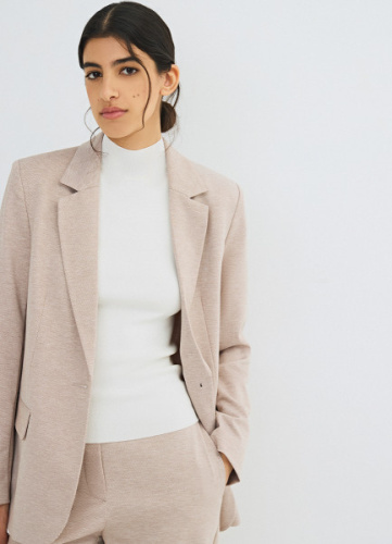 Однобортный пиджак, Бежевый