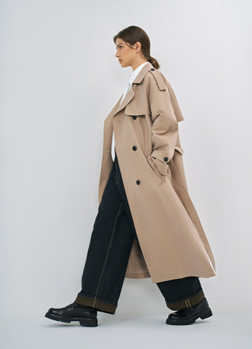 Длинный тренч, Бежевый