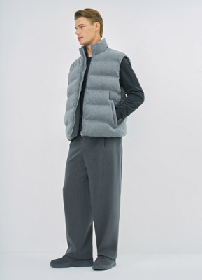 Стёганый утеплённый жилет, Серый