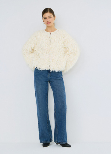 Широкие джинсы с высокой посадкой, Синий