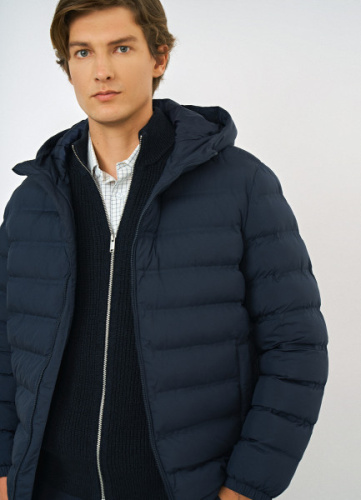 Лёгкая утеплённая куртка, Синий