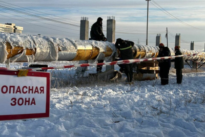 В Якутске завершили восстановление упавшей с опор теплотрассы /  Якутск Якутск Республика Саха (Якутия)