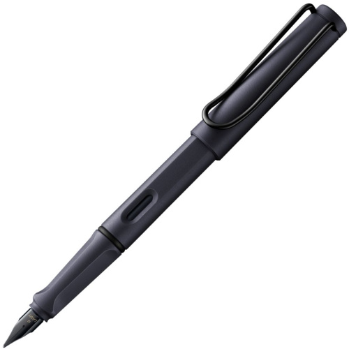 Ручка перьевая Lamy Steel Black 0E2 safari, F