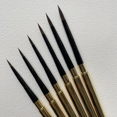 Кисть волос смешанный круглая №0 Potentate, ручка съемная металлическая