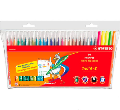 Набор фломастеров Stabilo "Swano Trio A-Z" 30 цв