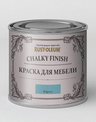 Краска для мебели ультраматовая Rust-oleum "Chalky" банка 125 мл, цвет белгравия