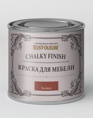 Краска для мебели ультраматовая Rust-oleum "Chalky" банка 125 мл, цвет обожженый кирпич