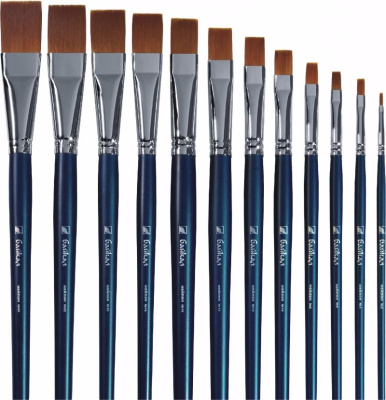 Кисть синтетика плоская Альбатрос "Байкал"