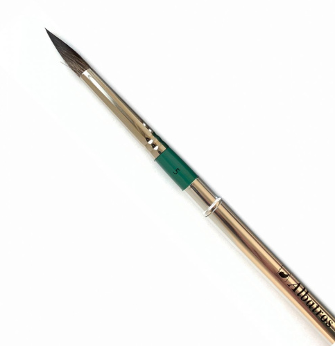 Кисть имитация белки №5 круглая Альбатрос, в футляре