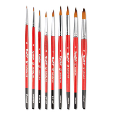 Кисть синтетика имитация колонка №5 круглая Roubloff "1S14" ручка фигурная