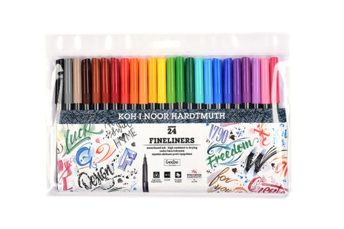 Набор линеров Koh-I-Noor "Fineliners" 0,3 мм, 24 цв