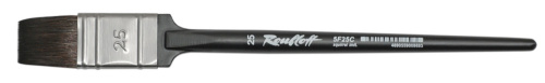 Кисть белка имитация №25 флейц Roubloff "5F25C" черная матовая ручка
