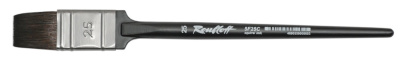 Кисть белка имитация №25 флейц Roubloff "5F25C" черная матовая ручка