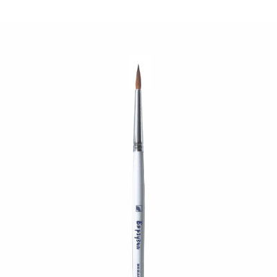 Кисть синтетика №4 круглая Альбатрос "Баргузин" для миниатюры, короткая ручка