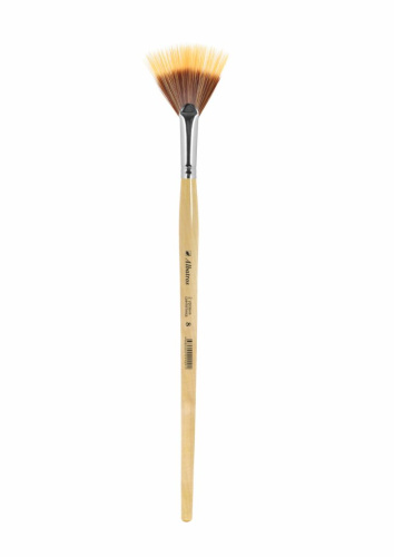 Кисть синтетика №8 веерная Альбатрос "Хобби"