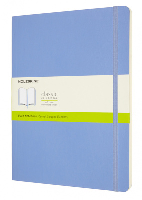 Записная книжка нелинованная Moleskine "Classic Soft" XLarge 19х25 см 192 стр., обложка мягкая голуб
