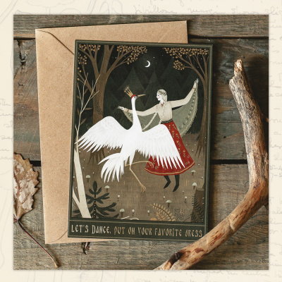 Открытка Дворникова А. "Журавлиный танец"