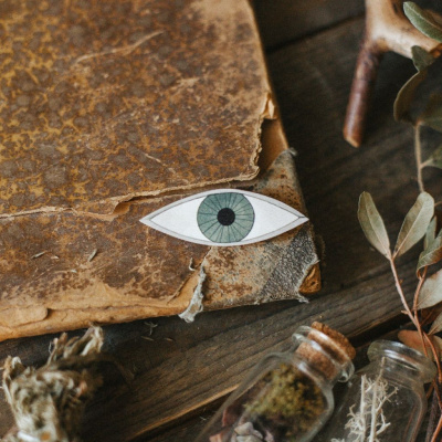 Деревянная брошка Дворникова А. "Глаз"