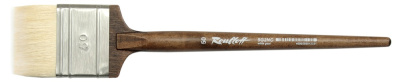 Кисть коза белая №50 флейц Roubloff "5G25C" ореховая круглая ручка
