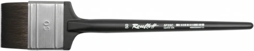 Кисть белка имитация №50 флейц Roubloff "5F25C" черная матовая ручка