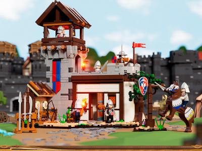 F9048 Конструктор Рыцарский тренировочный лагерь