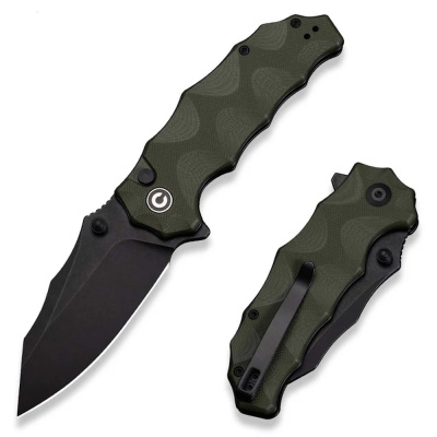 Складной нож CIVIVI Natterjack, сталь 14C28N, рукоять G10, зеленый