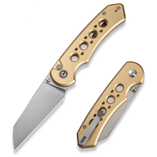 Складной нож CIVIVI Pragma Prime, сталь 14C28N, рукоять алюминий, шампань